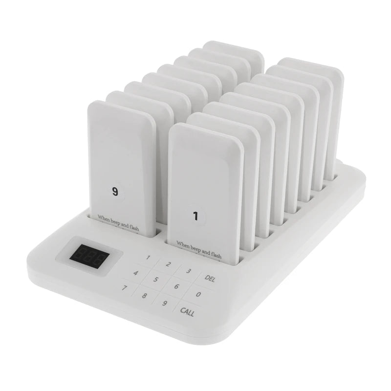 Wireless Restaurant Pager Food Truck Coasters Buzzer Pager Receiver Calling System For Bar Cafe Food Court Fast Food Shop Church