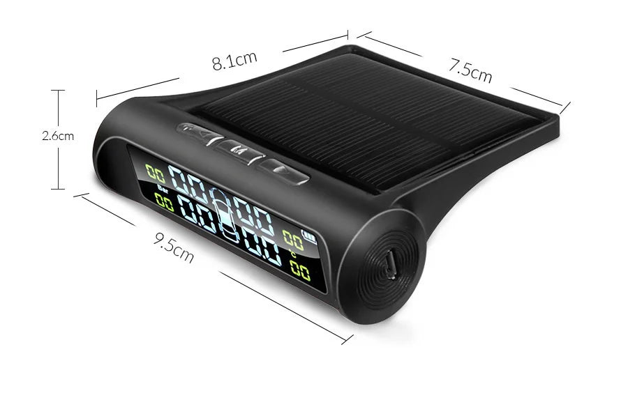 E-ACE K01 TPMS solar sensor intelligence  Wireless Tire Pressure Monitoring System  Auto Security Alarm Device With 4 sensors
