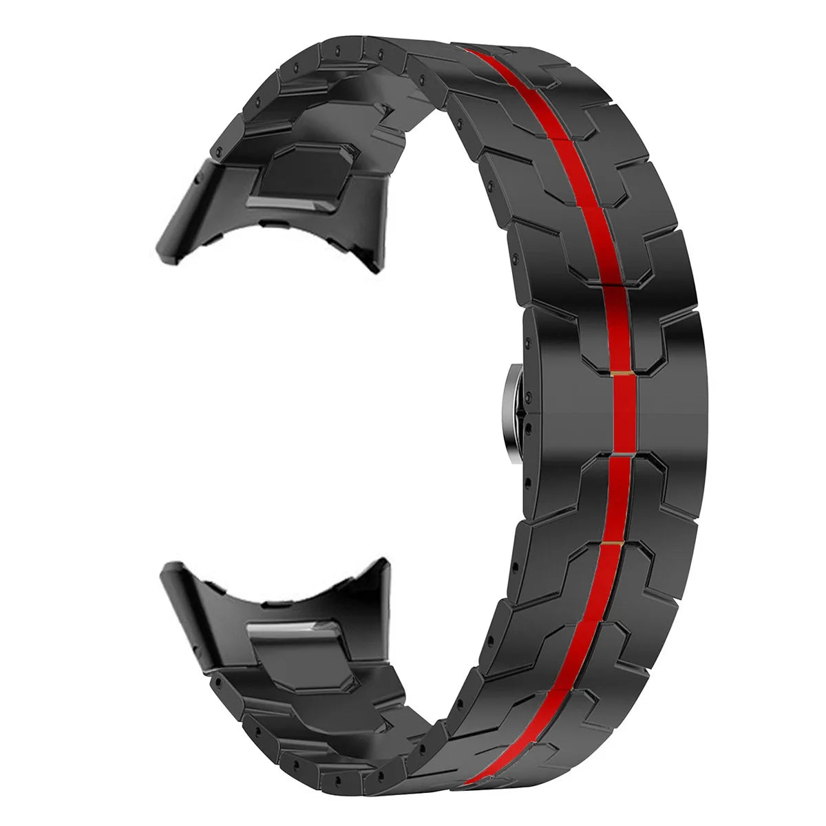 Luxury Stainless Steel Strap Suitable for The Google Pixel Watch 1/2/3 41mm Armor-like Metal Unibody Strap