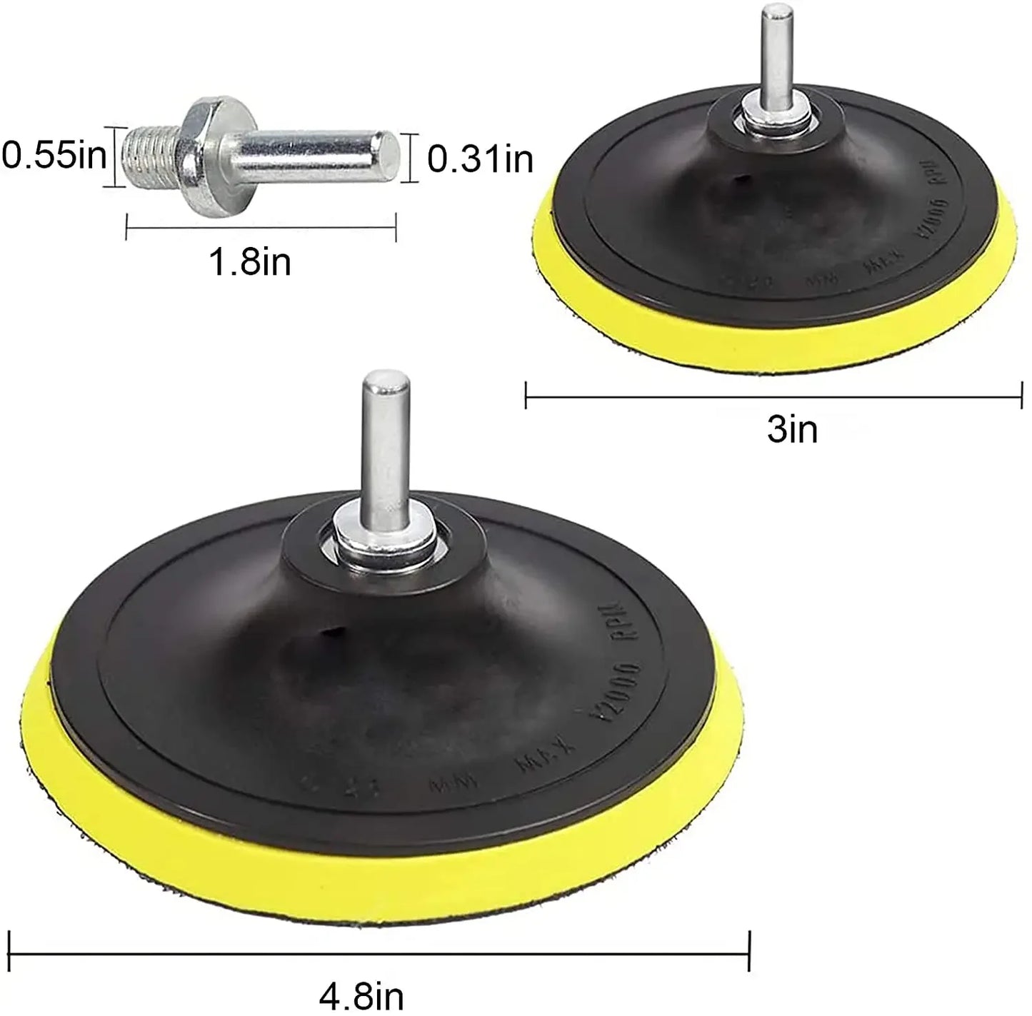 3/5 Inch Car Polishing Sponge Pads Set 11/22/39 Pcs Car Polisher Wax Cleaning Tools Polishing Pad Motorcycle Auto Accessories