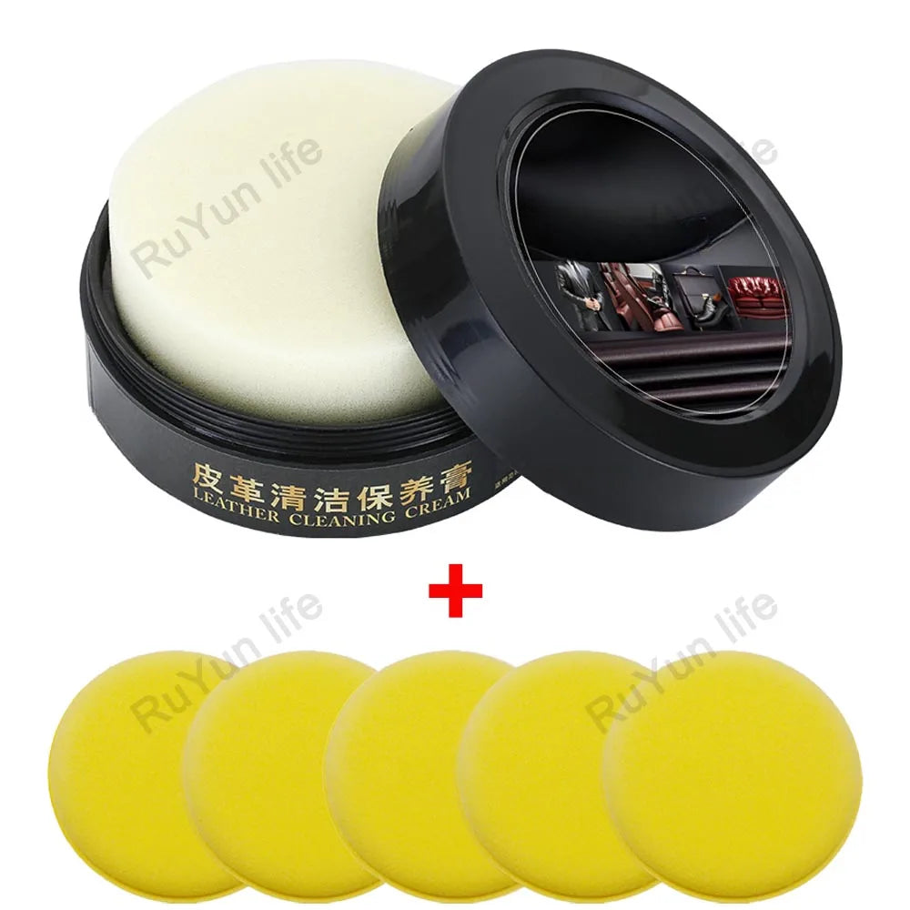 Car Leather Seat Maintenance Cream PU Cleaning Care Balm Conditioner Auto Interior Sofa Shoes Polishing Stain Removal Refurbish