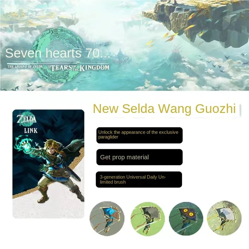 New splatoon Zelda Amiibo Card Apply to the Legend of Zelda: Tears of the Kingdo and Breath of the Wild Latest Paragliding NFC