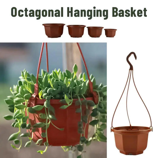 Hanging Flowerpot Plastic Flower Pot Succulent Planter Orchid Hanging Pot For Balcony Garden Planting Supplies 9.8cm