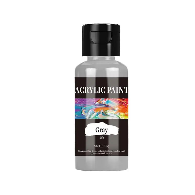 24 Colour Acrylic Paint Colors Bottled Acrylic Paint Set Paint For Fabric Clothing Painting Rich For Leather DIY Pigment