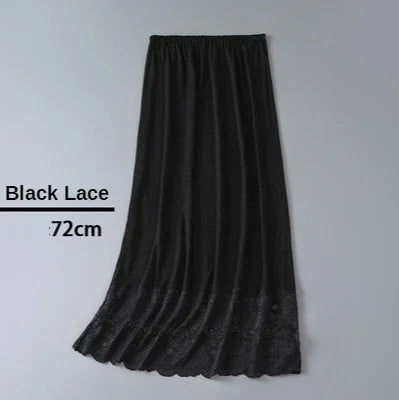 3 Lengths Basic Underskirt Modal Female Half Length Skirt Lace Slip Innerwear Short Skirt Women Half Slip Dress Petticoat