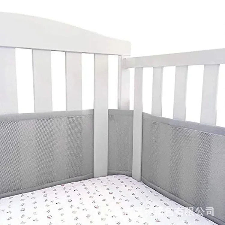 Breathable Bed Rail Bumper for Baby Safety Multi-Color Soft Mesh Toddler Bed Rail Guard for 4-Panel and Small Baby Cribs