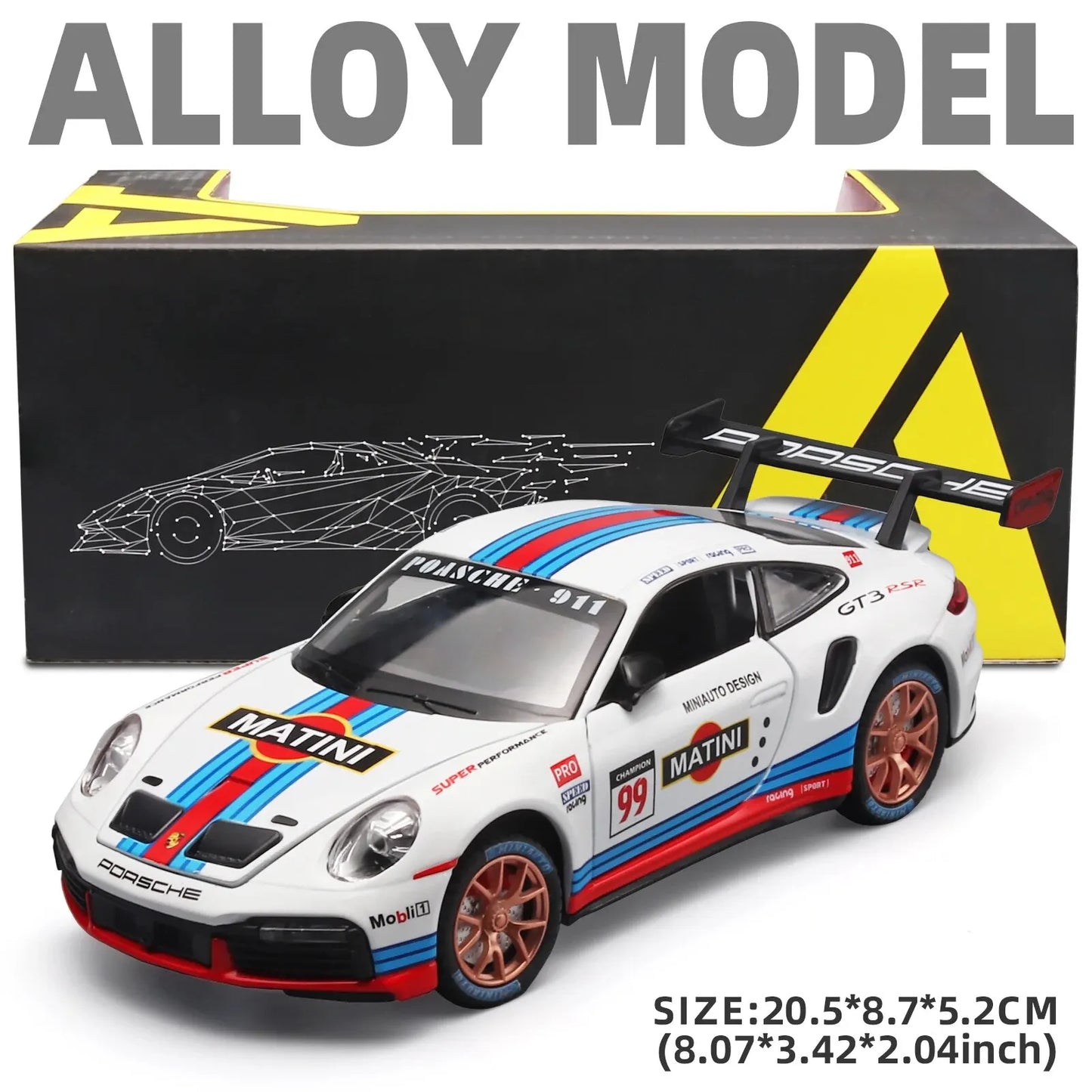 1:24 Scale Porsche 918 GT Alloy Model Car - Stunning Replica for Auto Collectors - Precise Detailing, High-Quality Material