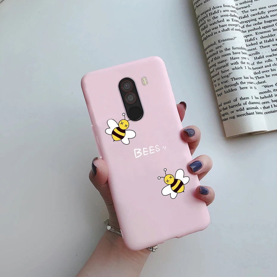 For xiaomi Pocophone F1 Case Poco F1 Cute Cat Cartoon Cover Silicone Soft TPU Phone Case For xiaomi Pocophone F1 Global F 1 Case