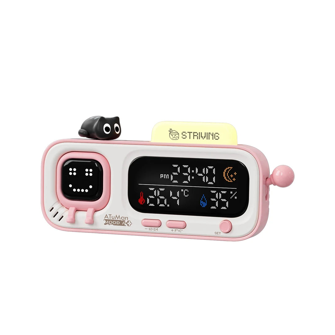 DUKA MOODA Smart Desktop Temperature and Humidity Clock Electric Digital Home Temperature and Humidity Meter Smart Fun Reminder