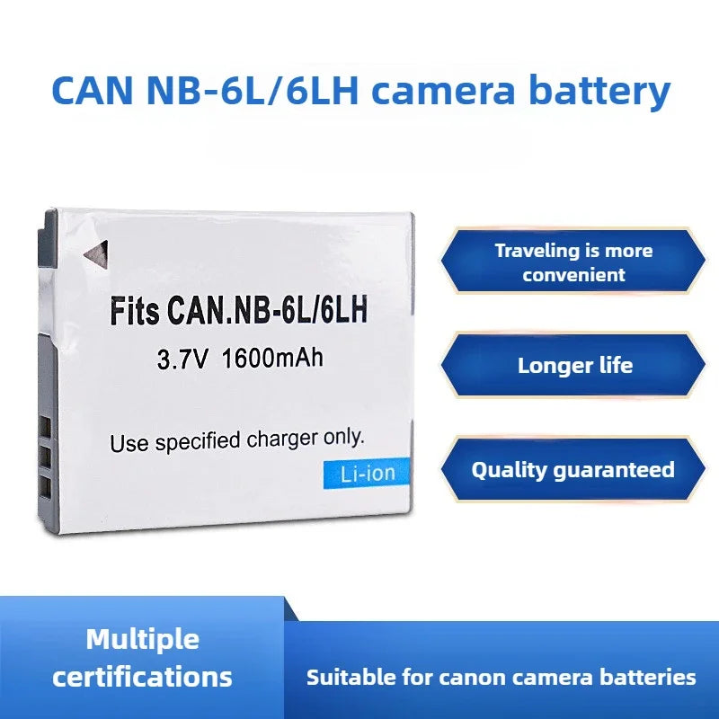 NB-6LH NB-6L 1600mAh Battery For Canon and Charger Powershot SX700 SX710 SX700HS S120 S110 SX170 IS S200 280HS S95 SX530 SX270HS