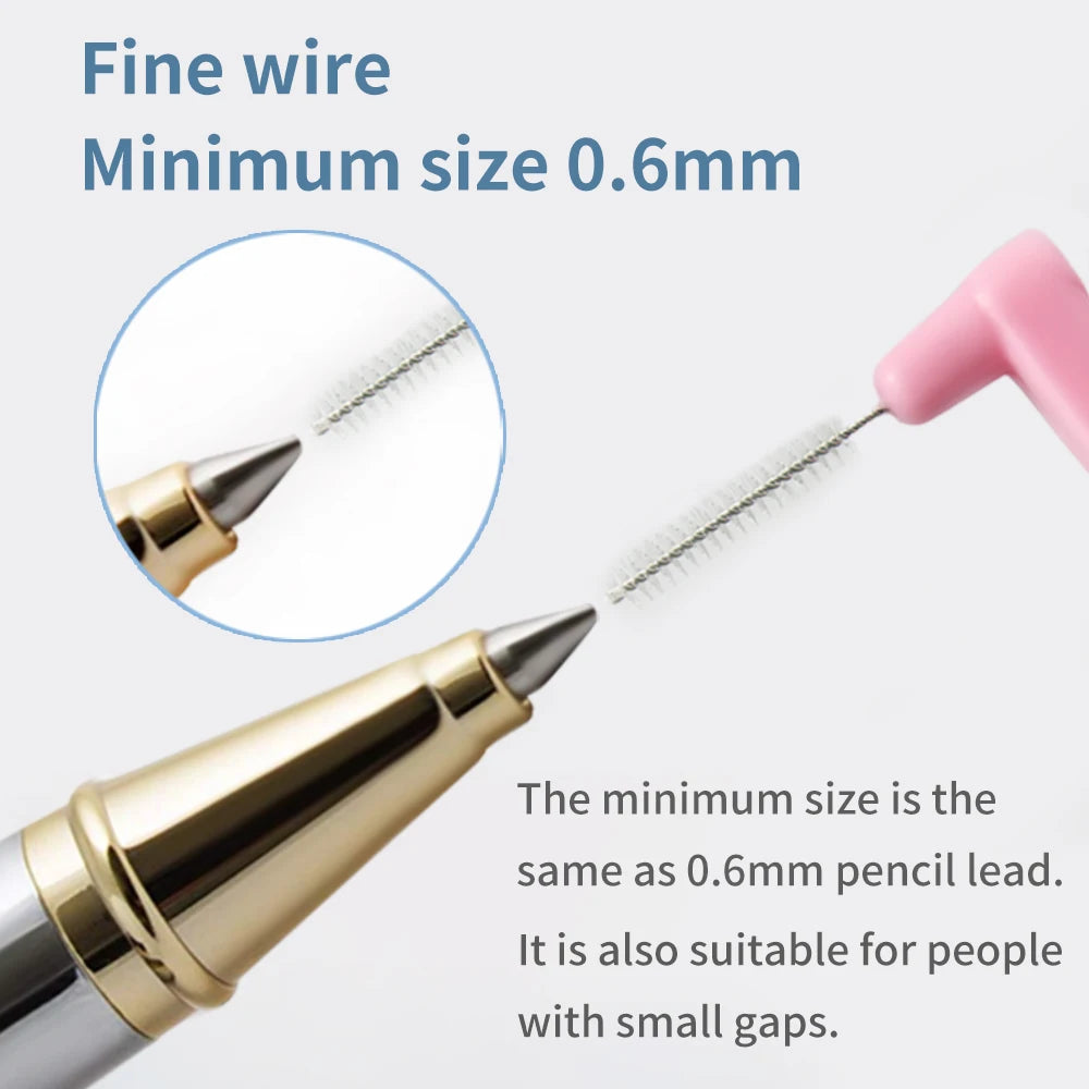 Angled Interdental Brush For Orthodontic Braces Micro Soft Brush For Dental Brackets Cleaning L Shaped Short Handle Brushes