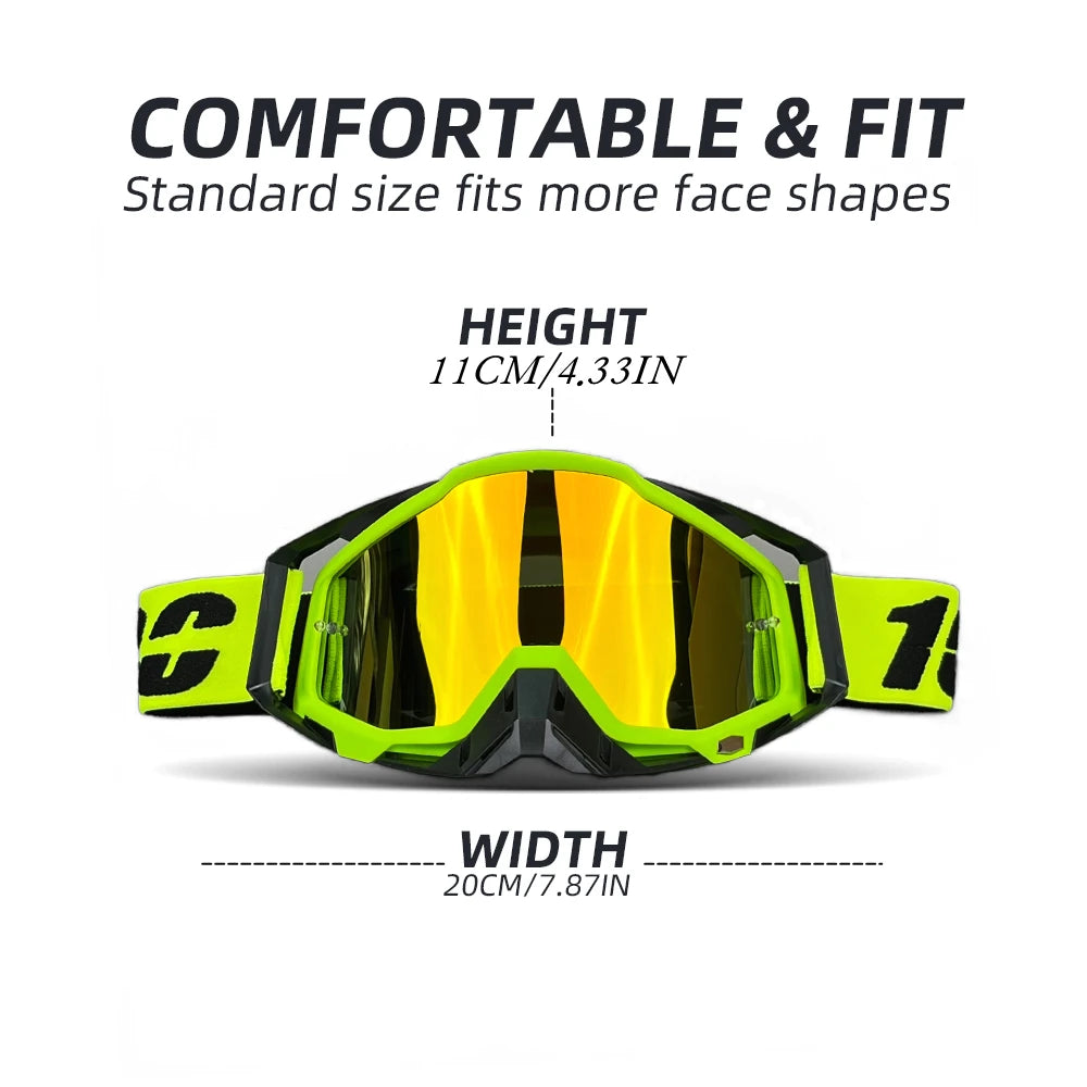 High Quanlity Motorcycle Glasses Goggles Motocross Goggles Helmet MX Moto Dirt Bike ATV Ski Outdoor Sports Glass Scooter Googles