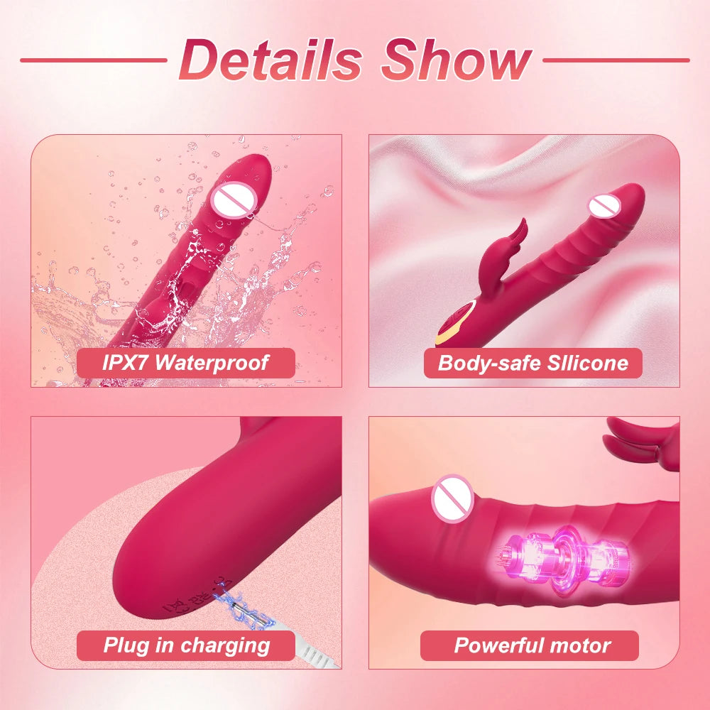 Beginner G-Spot Vibrator Thrusting Dildo Clitoris Stimulator 10 Vibration Female Masturbator Sex Toys for Couple Pleasure