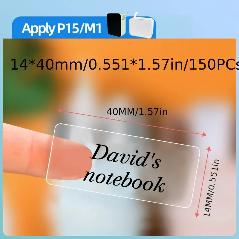 Marklife transparent thermal printing label paper, multifunctional and clear, suitable for home, school, gifts, etc|