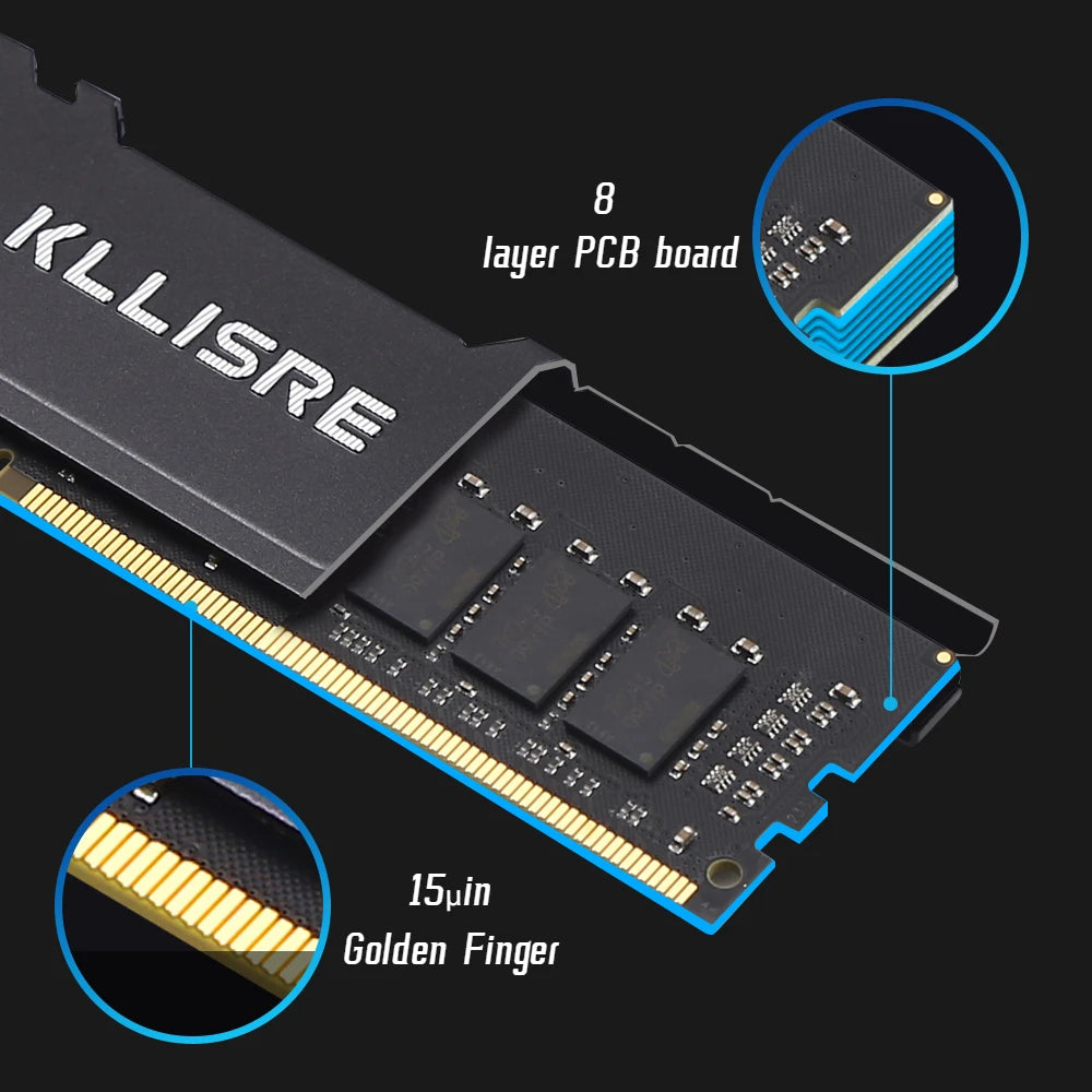 Kllisre DDR4 8GB 3200MHz 3600MHz Desktop Ram Memory