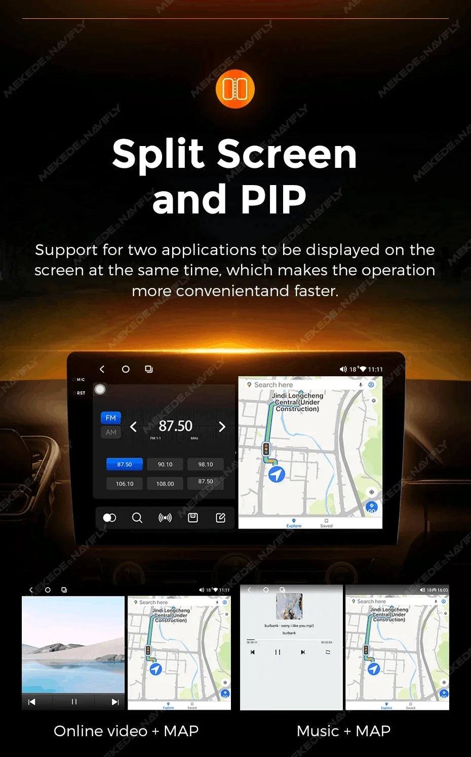 MEKEDE New Android System 7862 8Core DSP Car Multimedia for VW Toyota Universal Autoradio with Carplay RDS GPS BT 4G LTE 5G Wifi