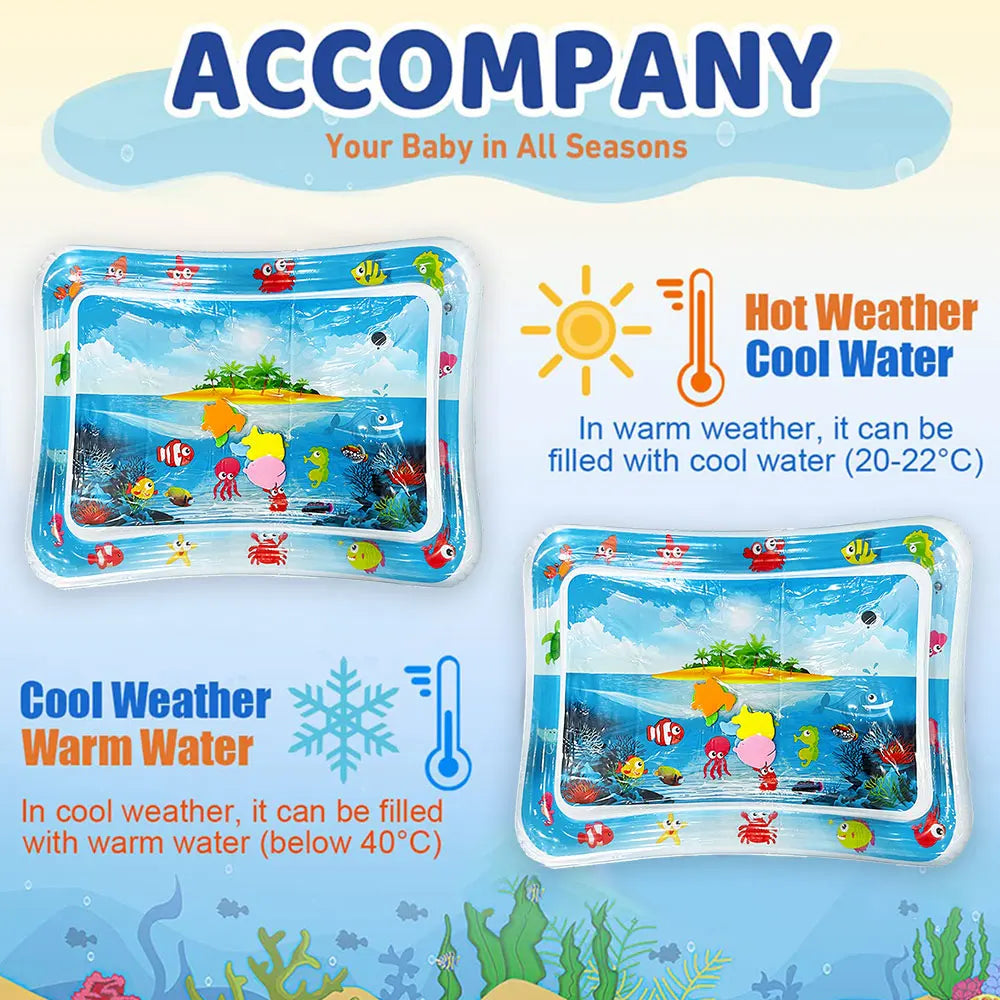 1pc Sea Island Inflatable PVC Playing Mat Baby Play Water Mat Toddler Pad Kids Early Education Activity Toys Mat Cushion Gift