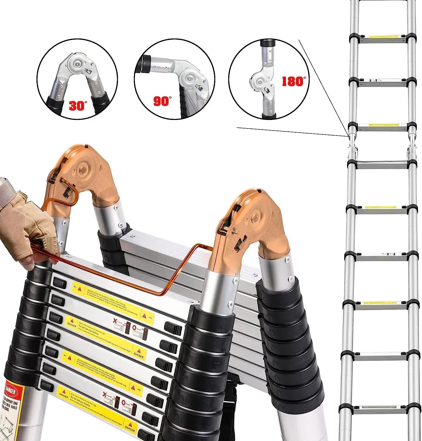 ZC1-Best Selling Modern Portable Telescopic Aluminum Ladder Multi-Purpose Insulated Home Engineering Industrial Living Room
