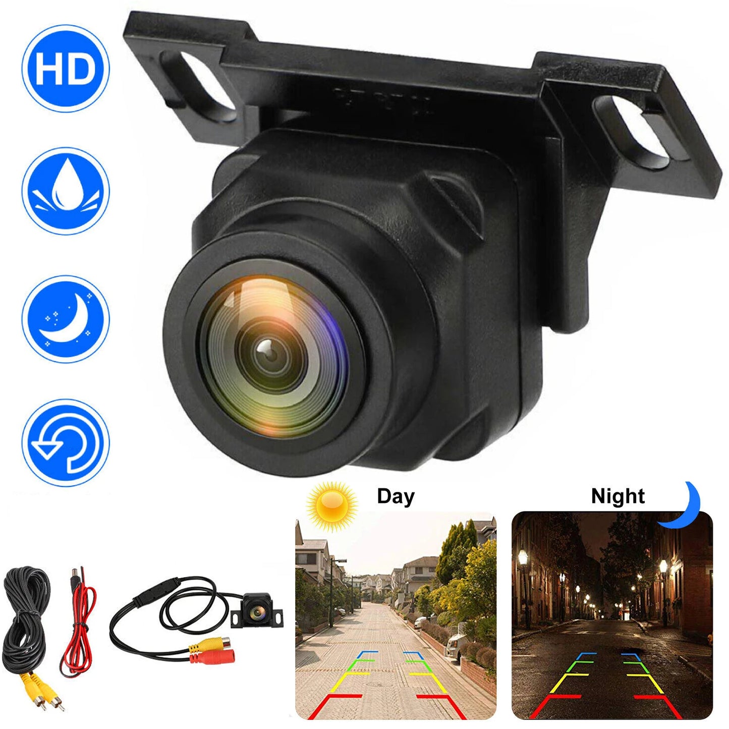 Car Backup Camera, Rear View Reverse Camera Universal For Pickup Truck Car SUV Perfect Angle Night Vision Waterproof