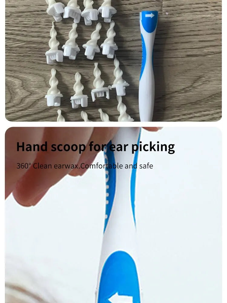16 Ear Cleaning Set Ear Scoop Cleaning Ear Wax Silicone Soft Spiral Beauty Care Gadget Portable Personal Hygiene Set
