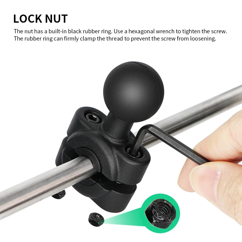 VIN Mounts Torque Small Rail Base- B Size with 1 inch Ball for Motorcycle Action Camera/Phone holder for ram mounts VIN-B-020