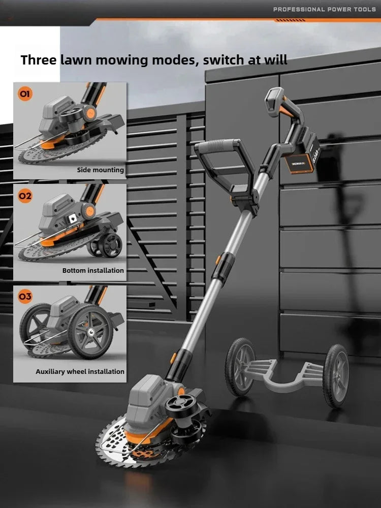 Electric lawn mower small household weeding lithium battery weeding artifact