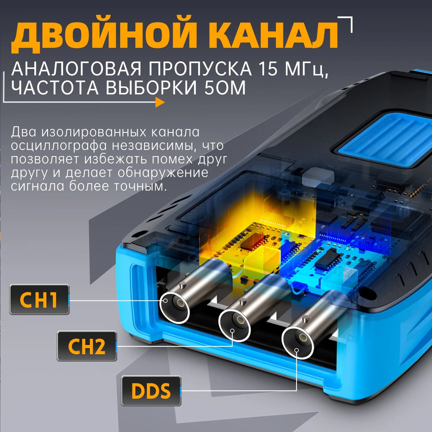 2C23T цифровой портативный, Генератор сигналов, мультиметр, многофункциональный, 3 в 1, двухканальный, 10 МГц