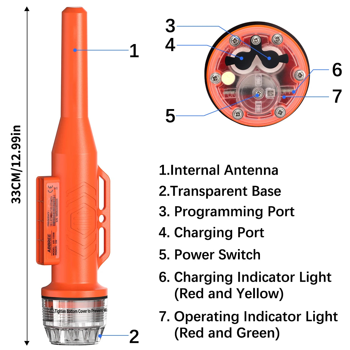 ABBREE AR-109M  Net Locator Waterproof Floating Fast Receiving GPS Positioning 15 Days Standby Buoy Tracker Boat Fishing Accesso