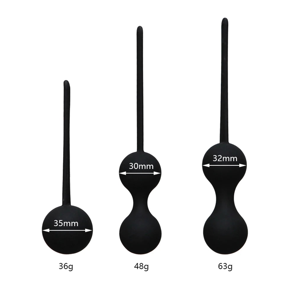 3pc Kegel Ball Silicone Vaginal Tightening Balls Set Pelvic Adults Sex Toys Training Kegel Ben Wa Ball Sex Products For Women