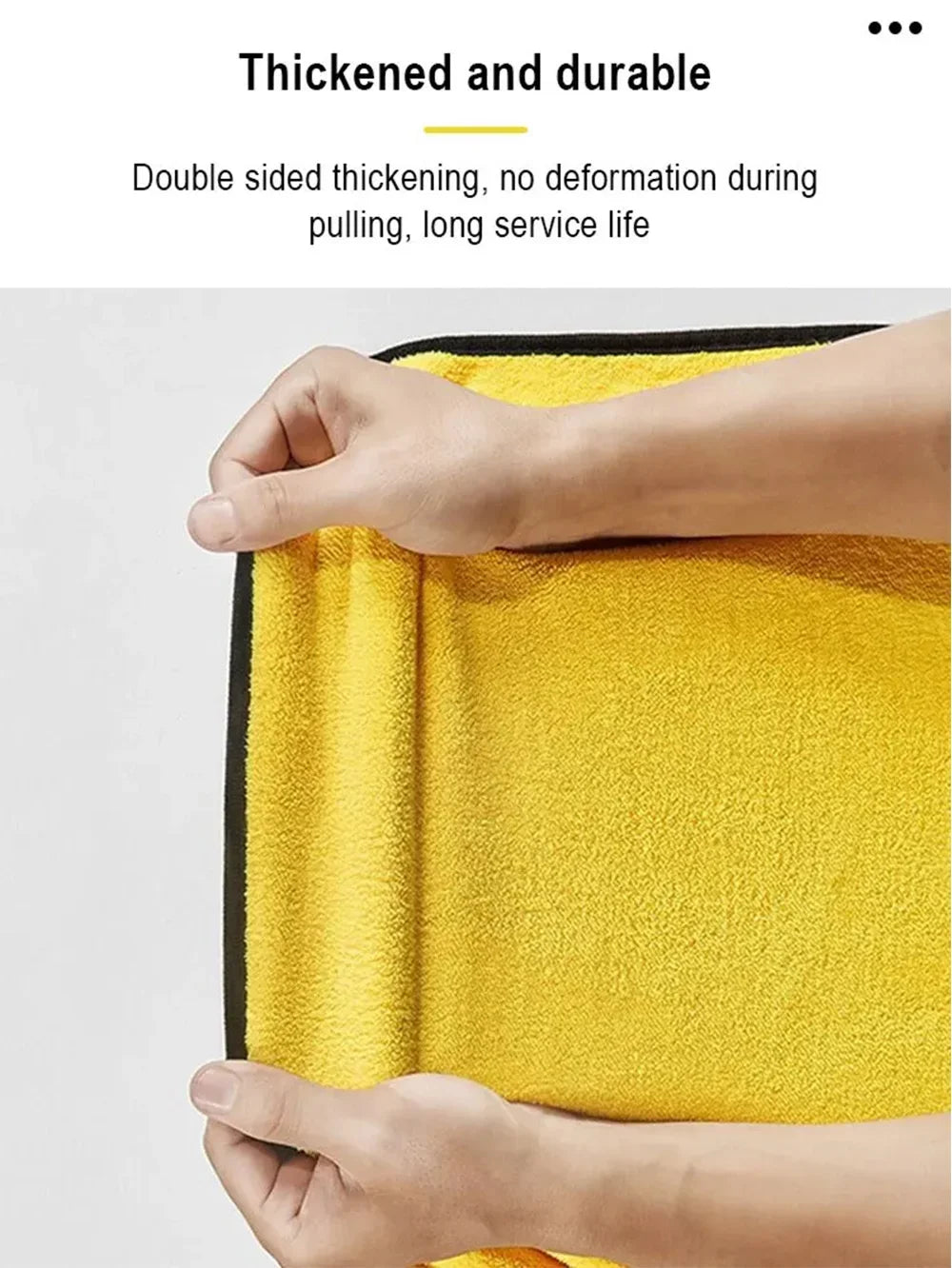 Wholesale and retail Car Wash Towels Cleaning Cloth Absorbent Dry Cloth General Purpose Microfiber Towel Thickened Yellow