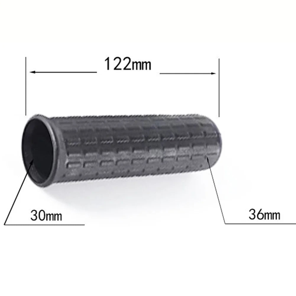 2pcs Wheelbarrow Handles Rubber Round Tubes Anti-skid Shock Absorption Universal Weatherproof Replacement Handle Cover