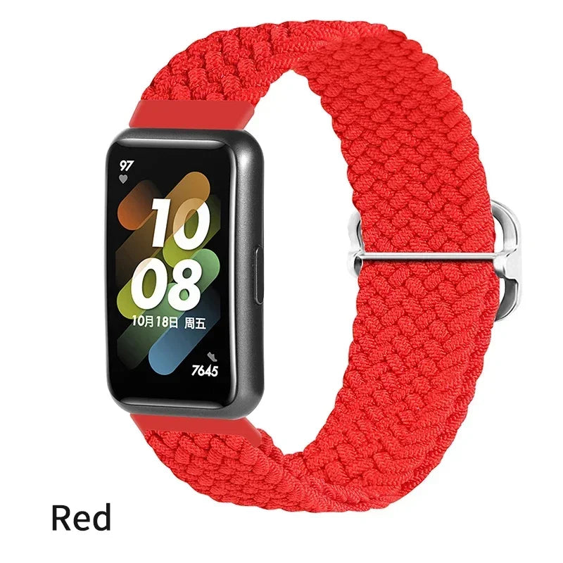 Strap For Huawei Band 7 Adjustable Elastic Nylon Braided Strap Men Women Replacement Bracelet Wristband For Huawei Band 7