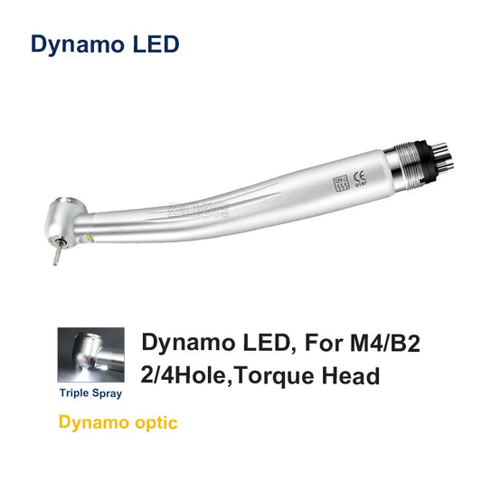 Dental LED High Speed Handpiece Triple/Three Water Spray 2/4 Holes E-generator Air Turbine Dentistry Tools