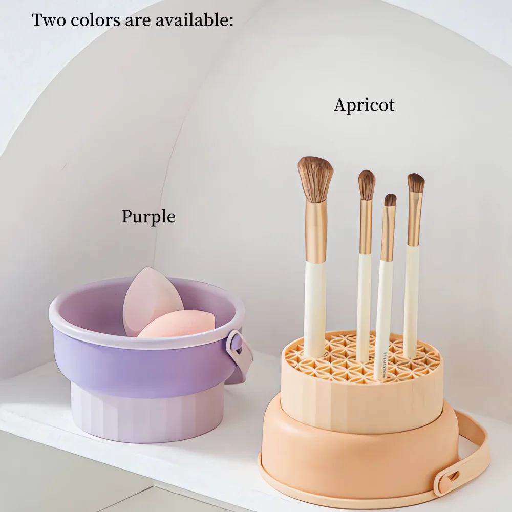 Makeup Brush Cleaner Cleaning And Drying Storage Tray 3-in-1 Silicone Beauty Tool Cleaning Bowl Practical Cleaning Tool