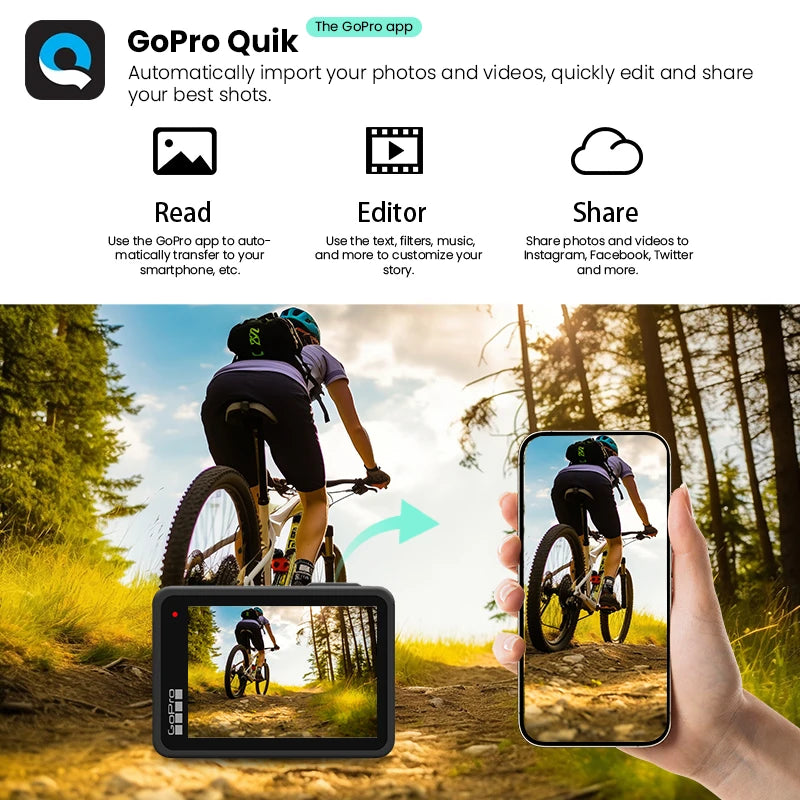 GoPro HERO13 Black Action Camera Go Pro 13 Anti Shake Cycling 5.3K Sports Camera