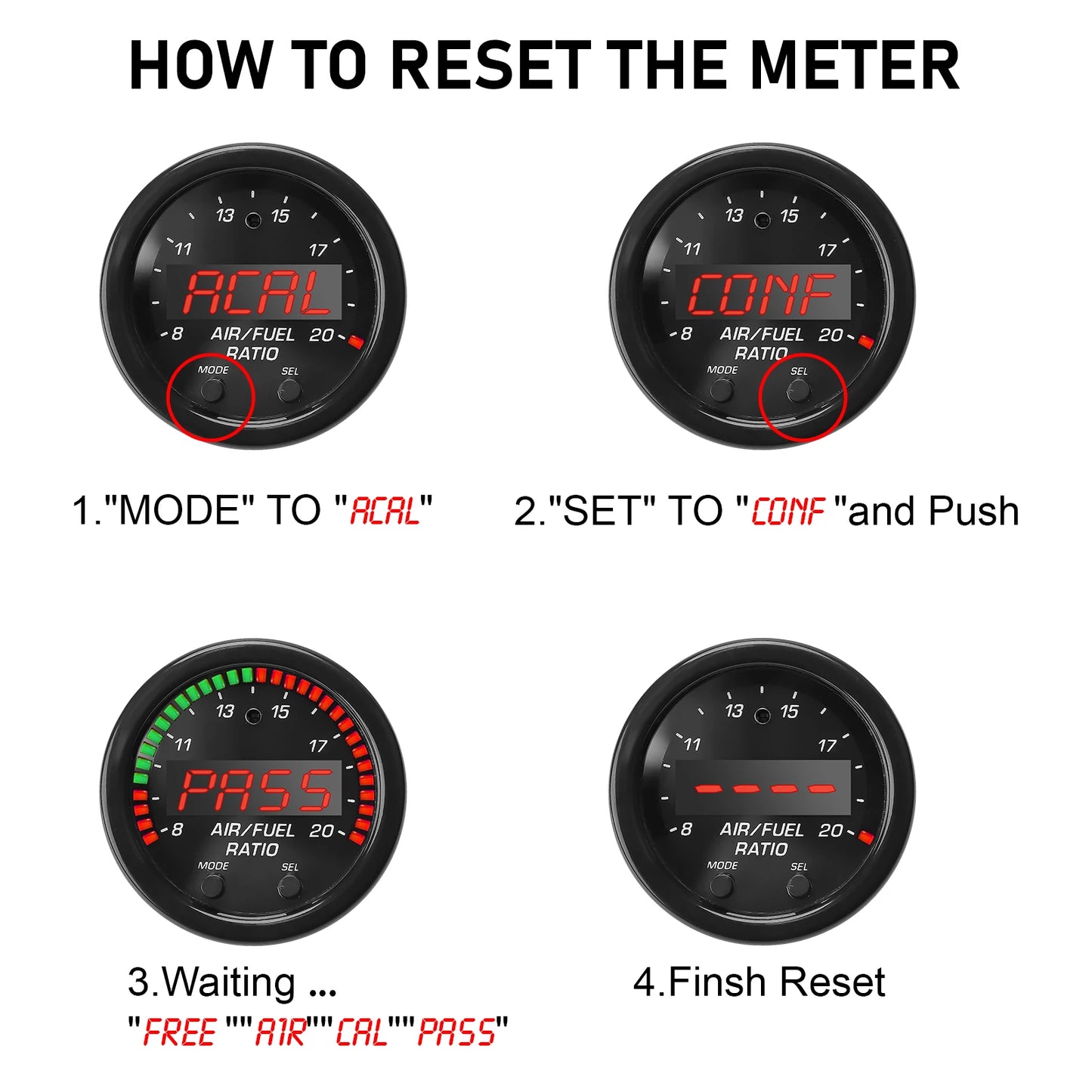 CNSPEED Car New O2 Air Fuel Ratio Gauge Kit EM 30-0300  X-Series Wideband LSU 4.9 0258017025 Oxygen Sensor for Car Oxygen Sensor