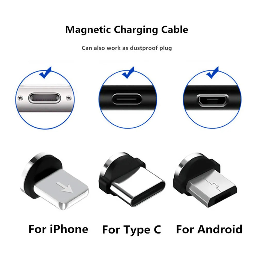 USLION 5PCS Type C Micro USB Magnetic Plugs For Mobile Phone Replacement Parts Durable Type C Converter Charging Cable Adapter