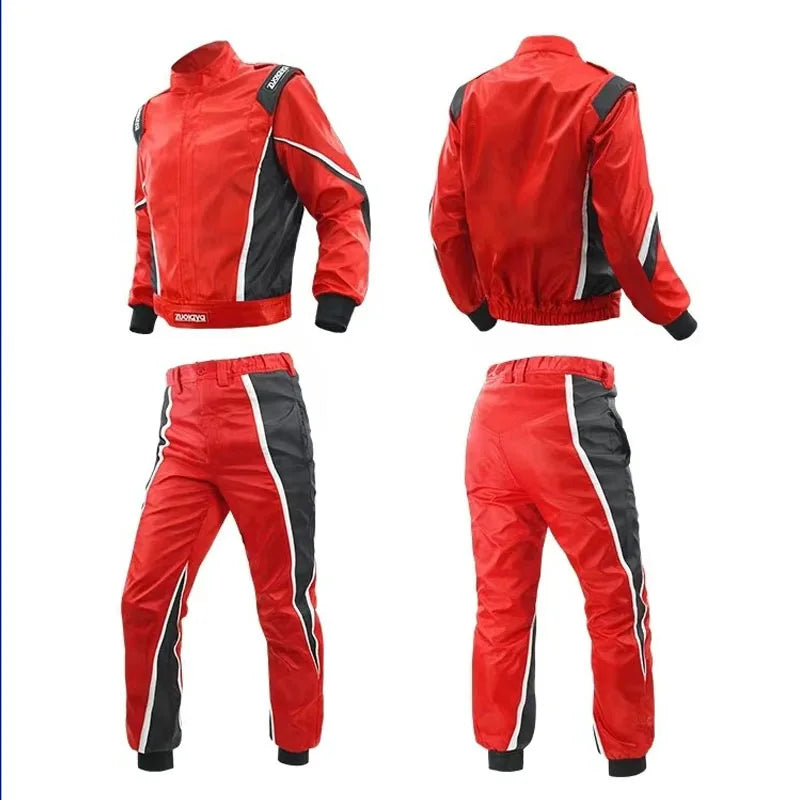 Men Women for Karting Suit Waterproof Car Motorcycle Motocross Racing Club Exercise Clothing Set Overalls