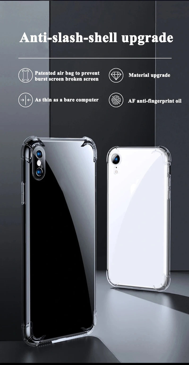 Thickened Airbag Shockproof Clear Soft Tpu Phone Case For Redmi Note 13 case 5G Transparent Cover cases For Xiaomi 13 pro plus