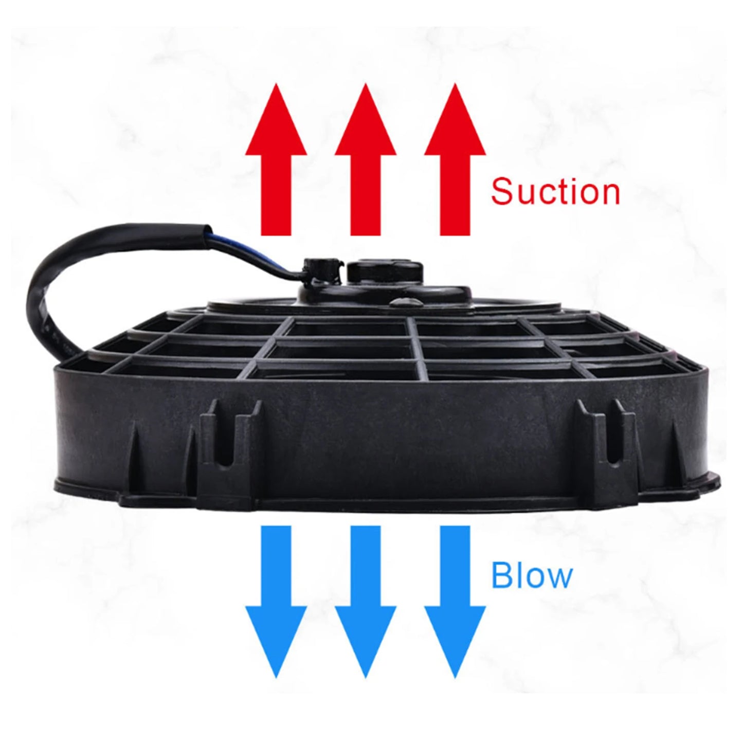 Universal Electric Fan 8in for Radiator Auto Cooling Air Conditioning 10 Blades 12V 80W 2250 RPM