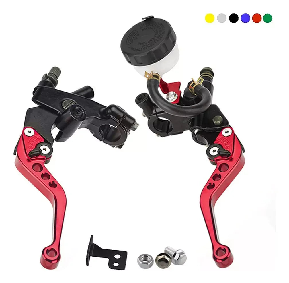 Universal CNC Motorcycle Adjustable Clutch Brake Master Cylinder Reservoir Levers Kit for Yamaha Kawasaki 7/8" 22mm Handlebar