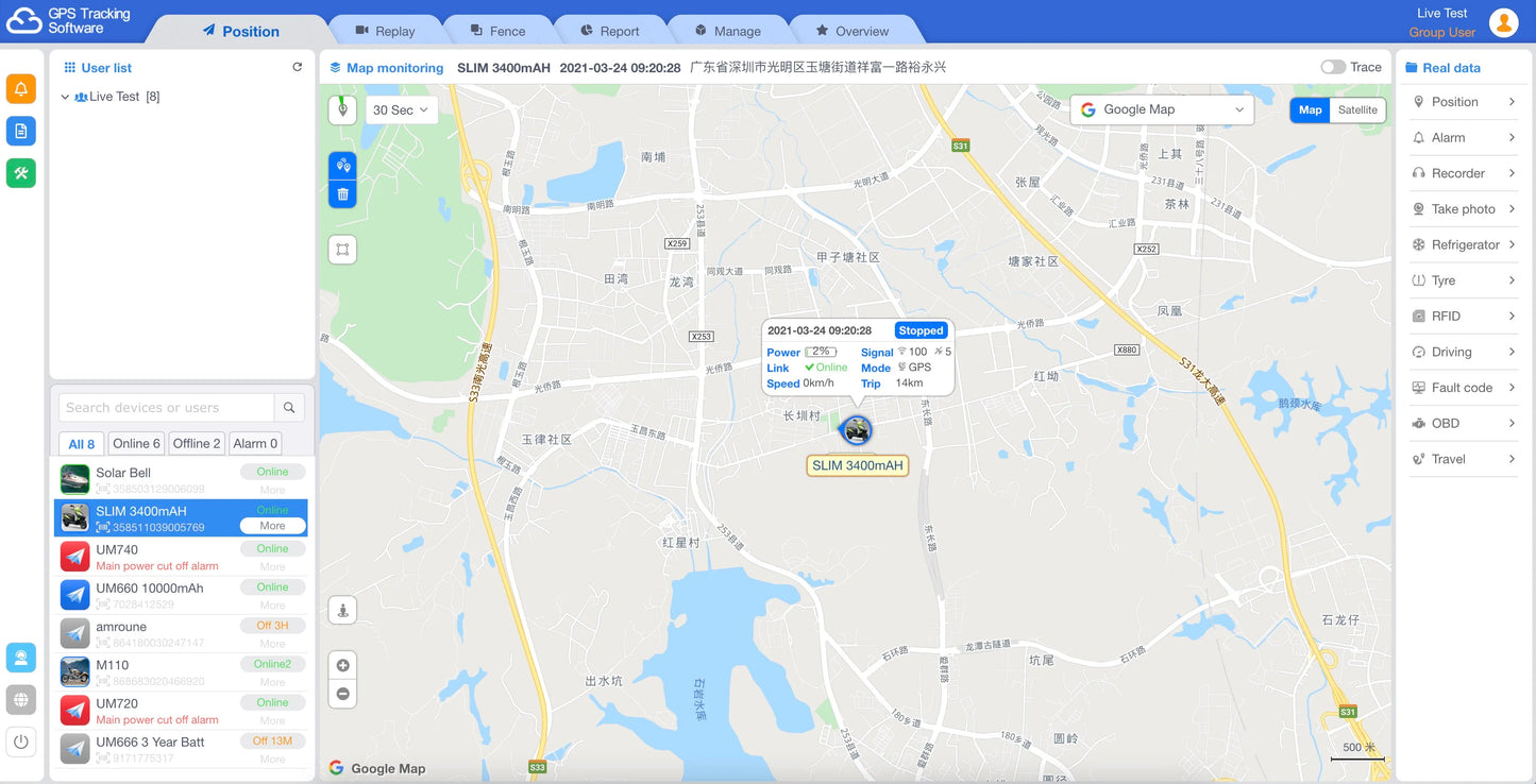 Lifetime IMEI Activation GPS Tracking Software Platform and APP For ST901 GT06 TK103 NR008 FMB920