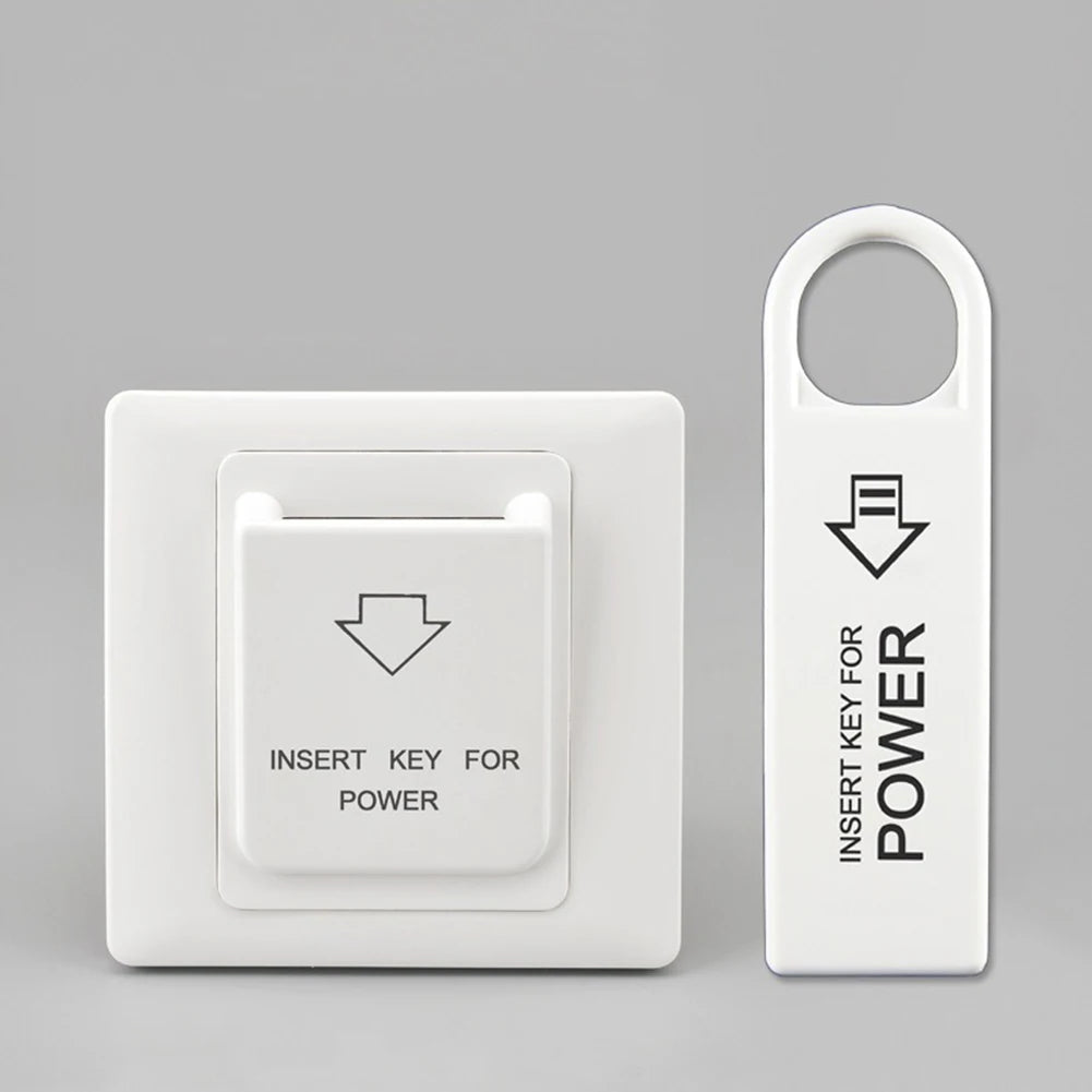 40A 86 Type Hotel Card Power Switch On-off Type Energy Saving Switch With 3 Card Keys Hotel Magnetic Card Switch White 86x86mm