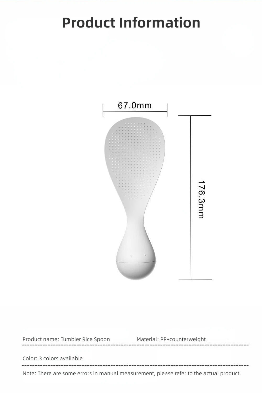 Food Grade Tumbler Rice Spoon Non Stick Standing Rice Spoon Scooper Spatula Multi-purpose Tableware Buffet Cooking Spoons Tools