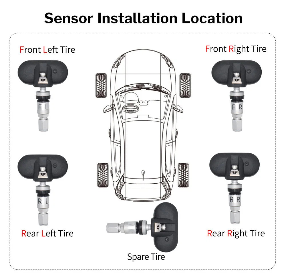 Deelife Car TPMS for Android iOS Tire Pressure Monitoring Control System 4-5 Wheel Tyre Sensor Bluetooth-compatible BLE TMPS