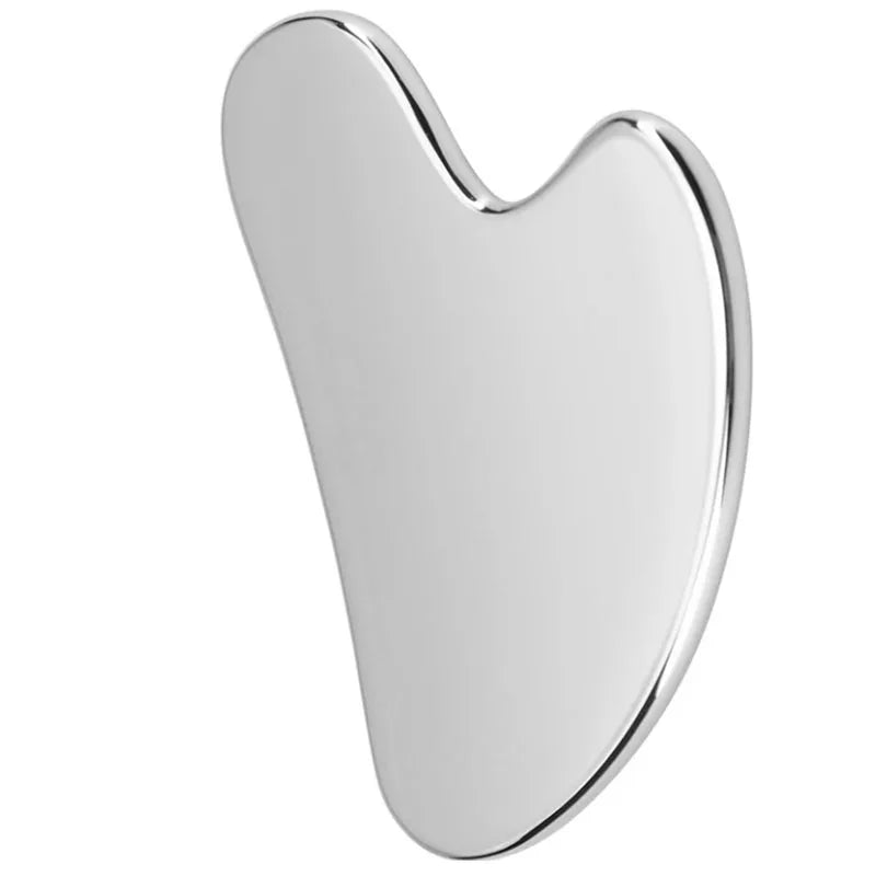 Gua Sha Board Heart Shape Stainless Steel Muscle Massage Tissue Therapy Scraping Plate Promote Blood Circulation Body Relaxation