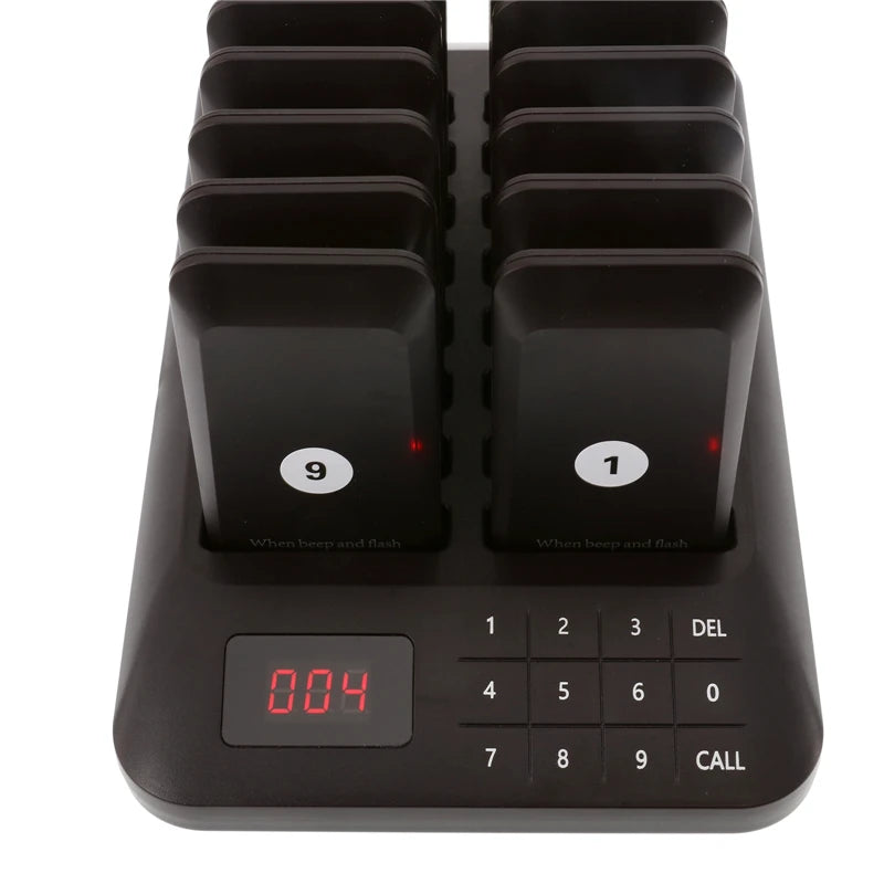 Wireless Restaurant Pager Food Truck Coasters Buzzer Pager Receiver Calling System For Bar Cafe Food Court Fast Food Shop Church