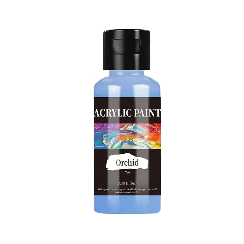 24 Colour Acrylic Paint Colors Bottled Acrylic Paint Set Paint For Fabric Clothing Painting Rich For Leather DIY Pigment