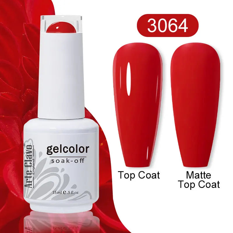 Arte Clavo 15ml Gel Polish Hybrid Varnishes 179 Colors Nails Art For Manicure Soak Off UV Need Top Base Primer Gel Nail Polish