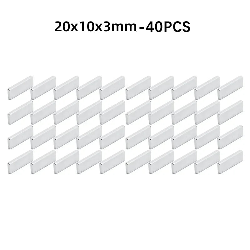 20-100Pcs Super Strong Neodymium Magnets 10/15/20mm X 5/10mm X 3mm N35 NdFeB Block Magnets Square Magnets Refrigerator Stickers